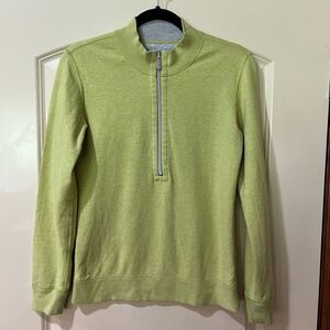 TOMMY BAHAMA Flip Side Pro Reversible Half-Zip Sweatshirt Green Gray Size Medium